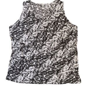 Catherine’s 4X Layered Look Tropical Leaf Design Tank Top – Dressy or Casual